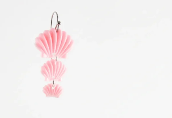 Pendientes Shell rosas en forma de conchas
