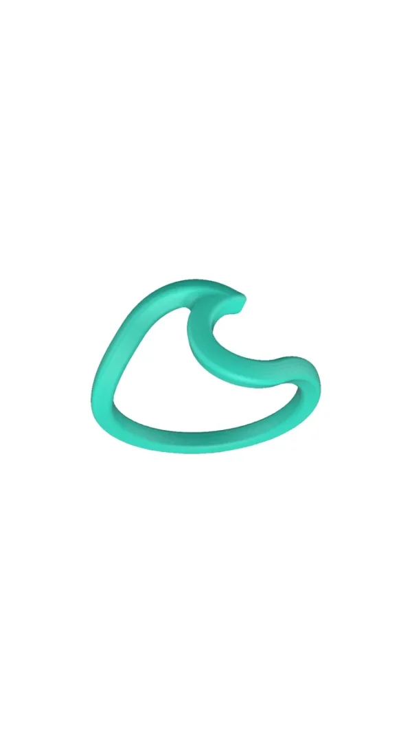 Anillo Wave turquesa